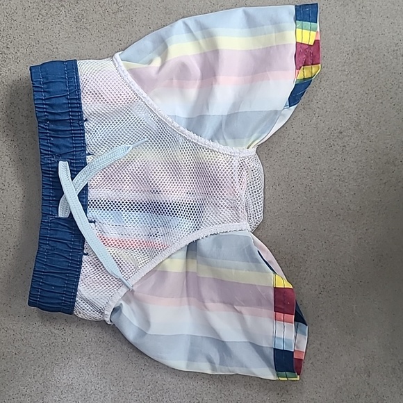 Rugged Butts Baby Boy Swim Trunks in Sunset Stripe | 6-12 Months - Picture 9 of 10